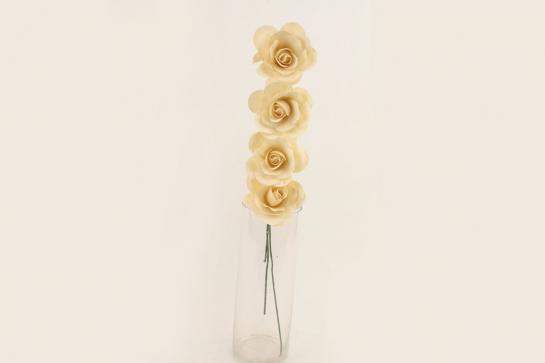 WOODEN FLOWER,12CM,3PC/BU