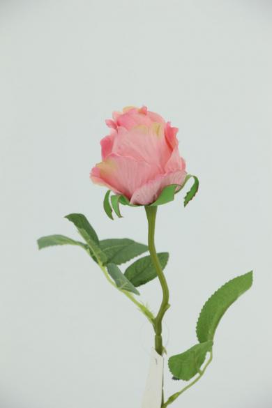 rose 8cm with 2leaves ,stem 45cm